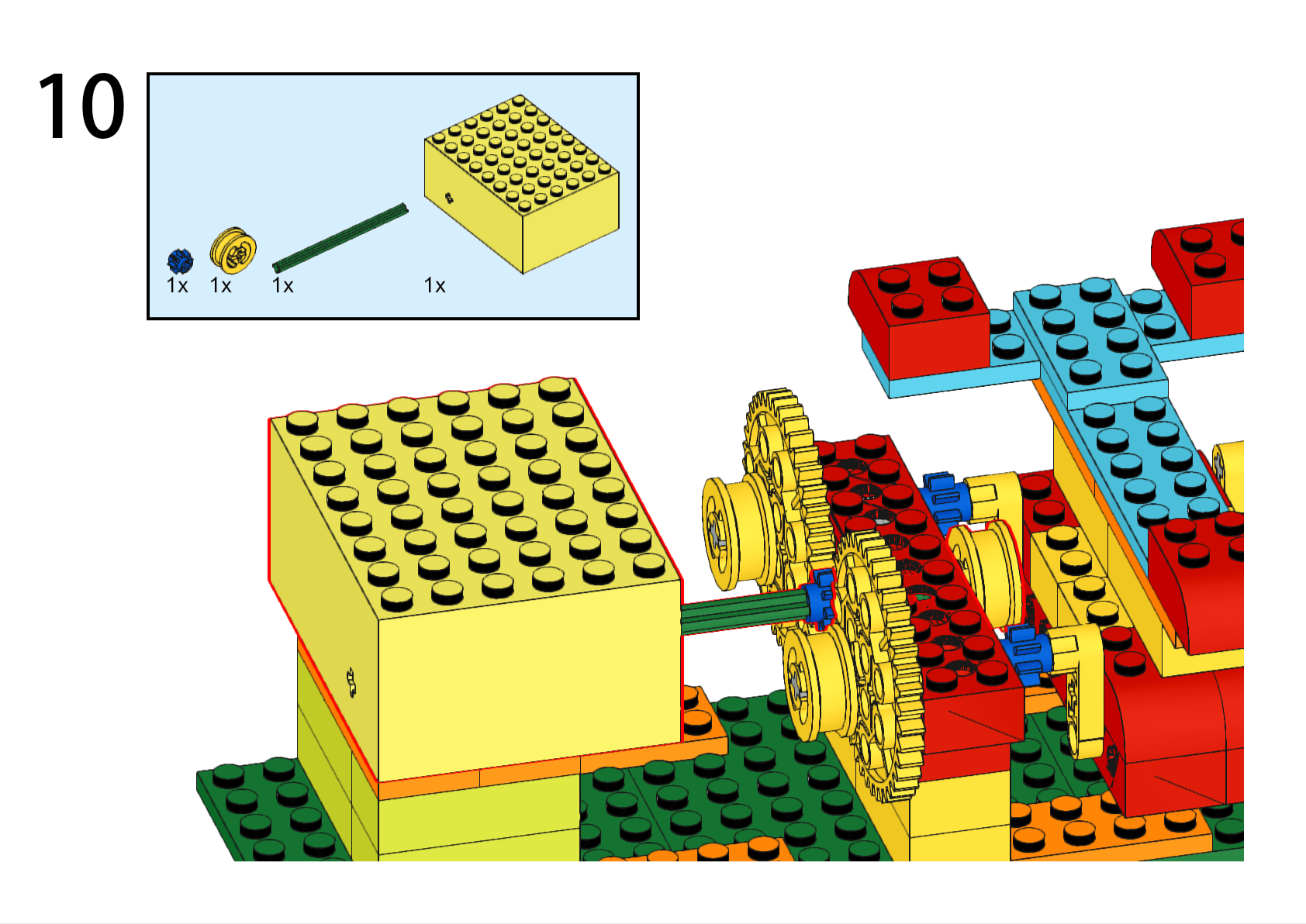 摇摇车拼搭步骤10
