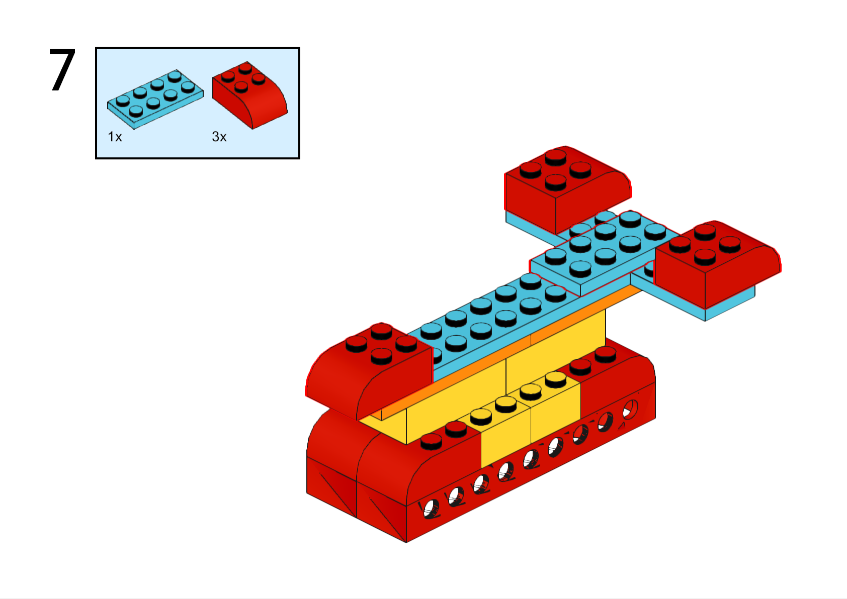 摇摇车拼搭步骤7